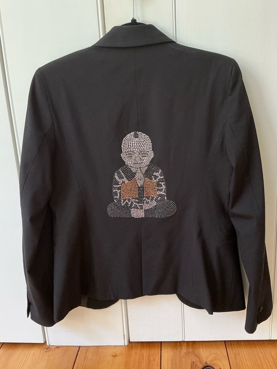 Hipchik Jackets & Blazers - Hipchik Couture Black Blazer with Rhinestone Buddha Graphic - Size 6